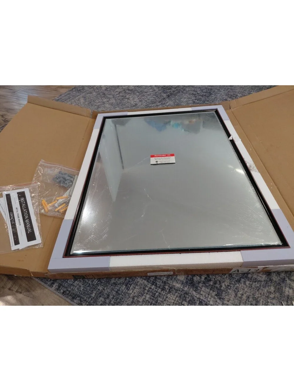 TETOTE 22x30 Inch Oil Rubbed Bronze Beveled Bathroom Vanity Mirror Metal Framed